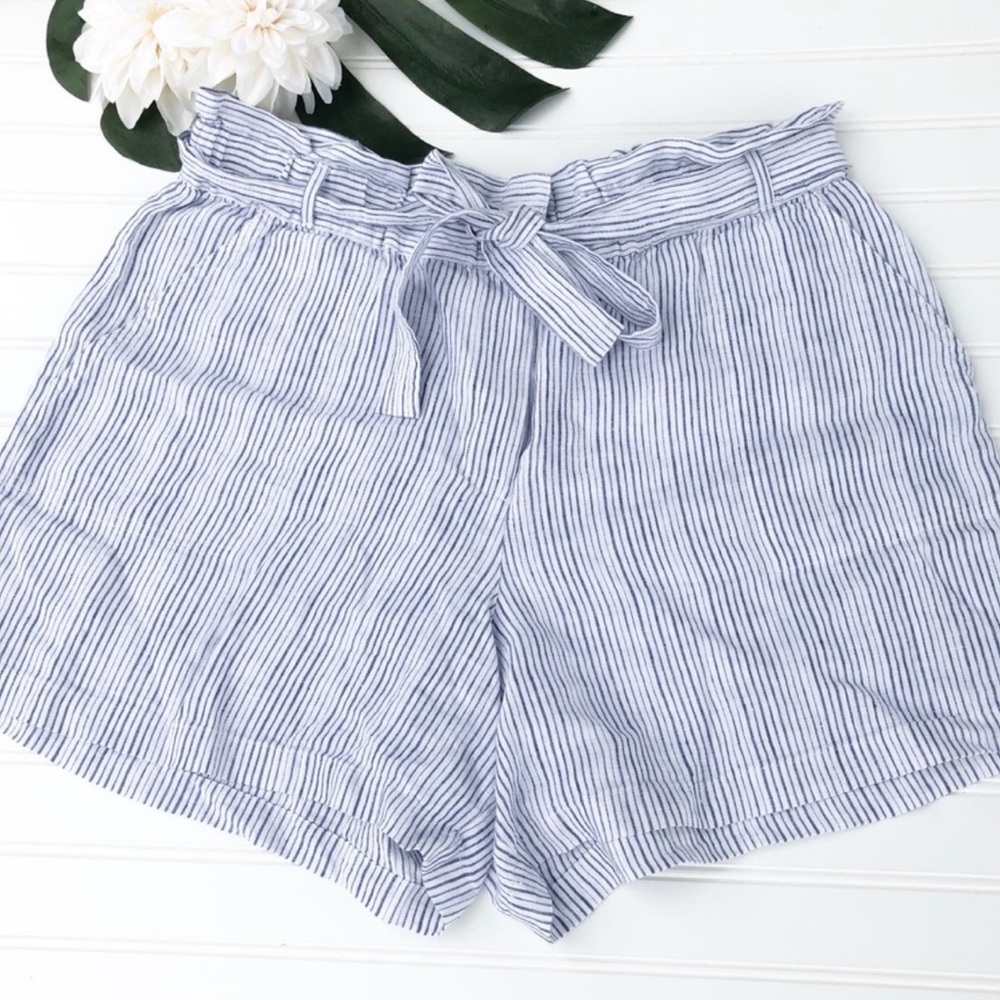 Anthropologie shorts linen PostMark Tie Waist Linen Maeve j. Crew made